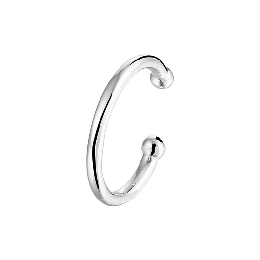 earcuff 13 mm zilver gerhodineerd