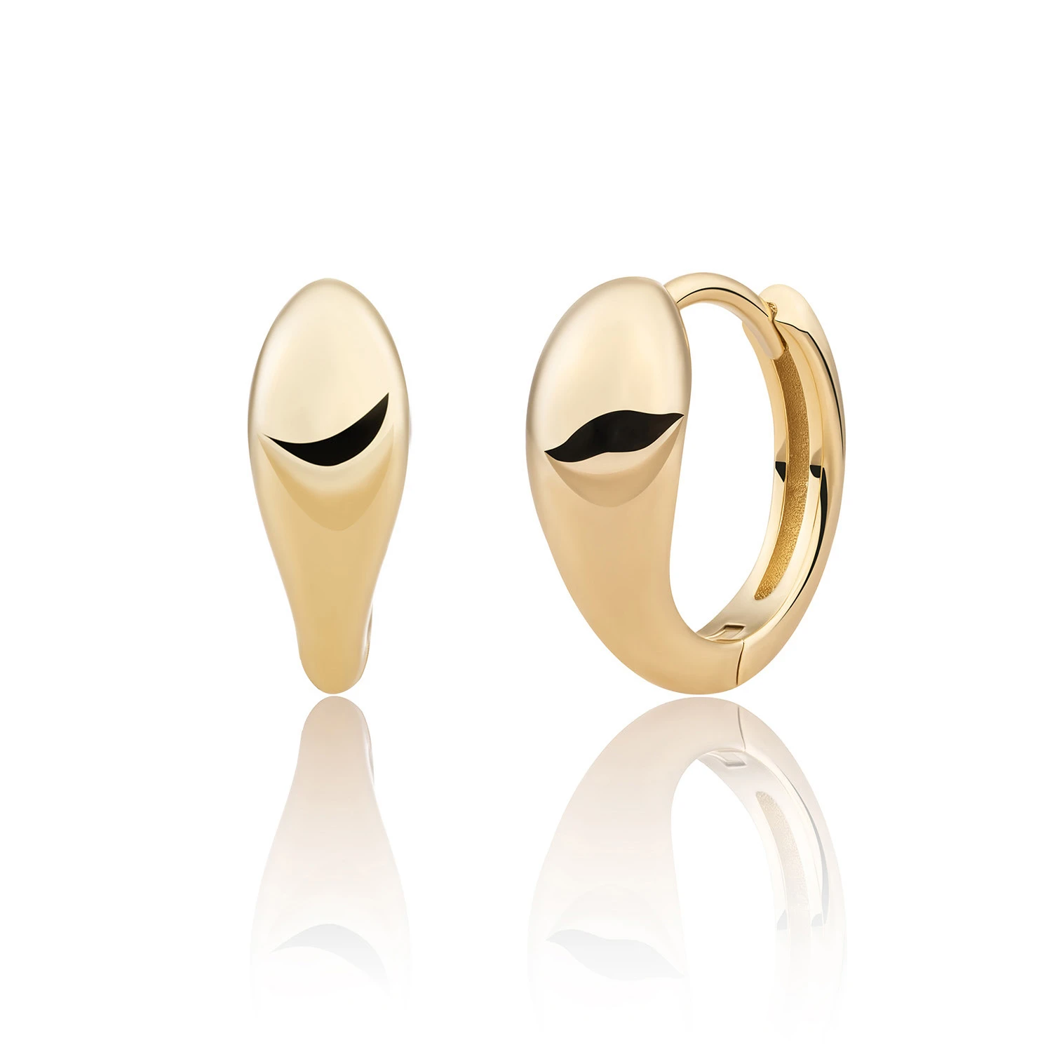 Earrings | Bold Fuse Small Huggies - Gold