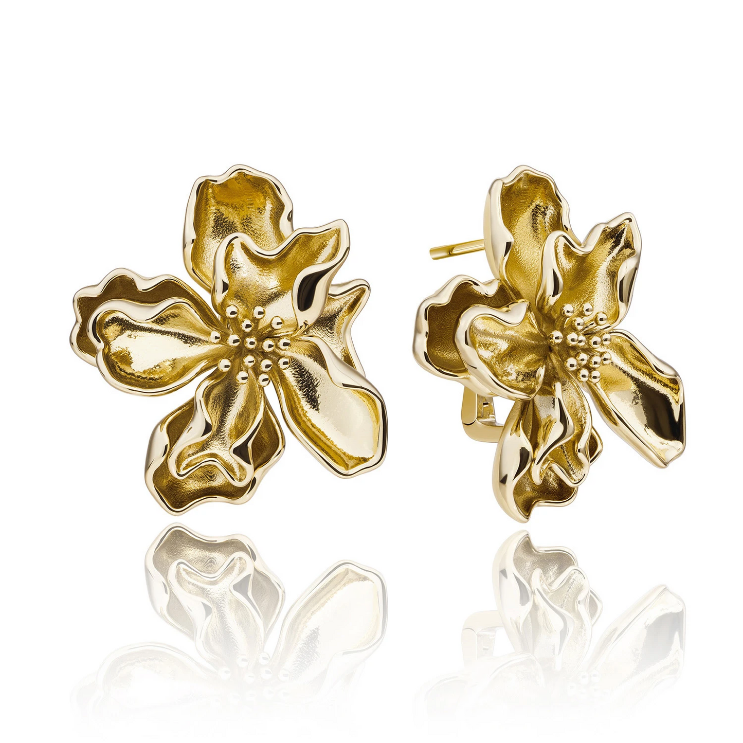Earrings | Botanic Push Back Earrings Gold