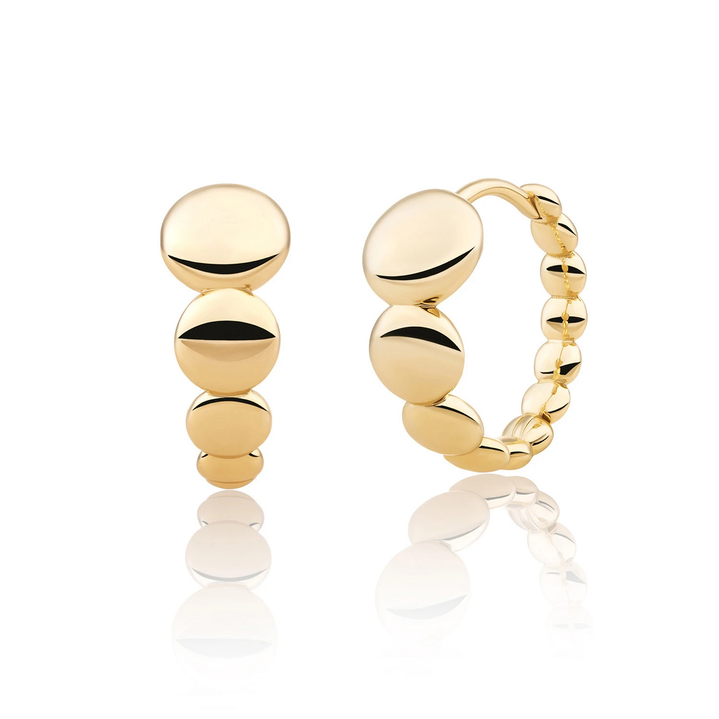 Earrings | Bubble Huggies - Gold