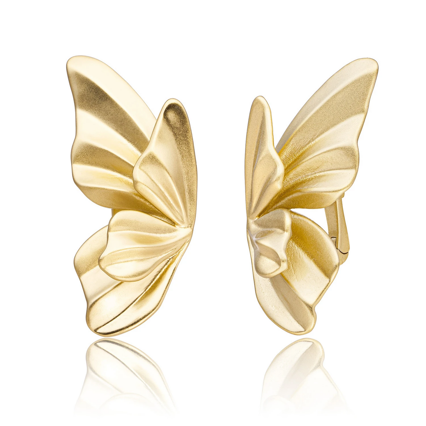 Earrings | Butterfly Push Back Earrings Gold