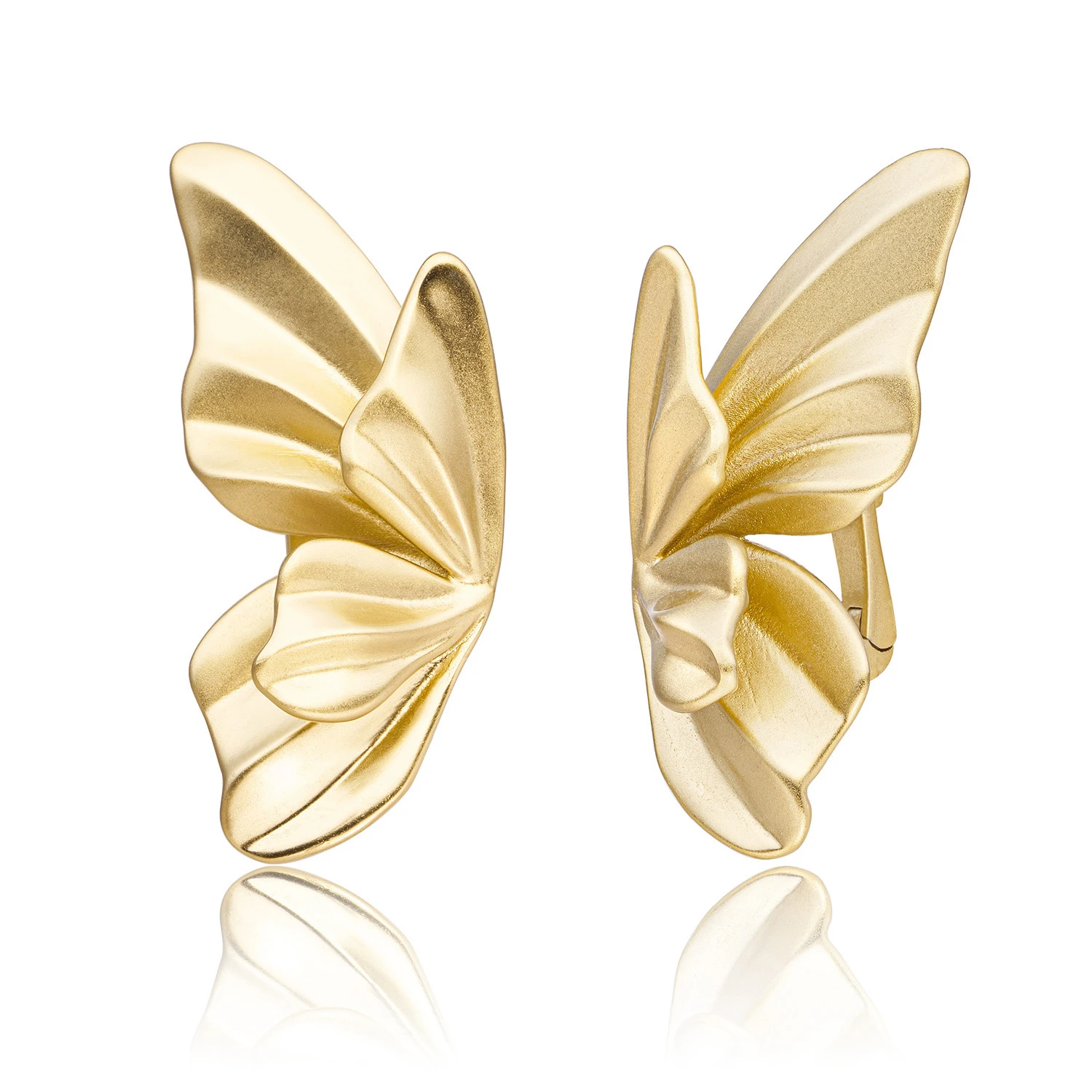 Earrings | Butterfly Push Back Earrings Gold