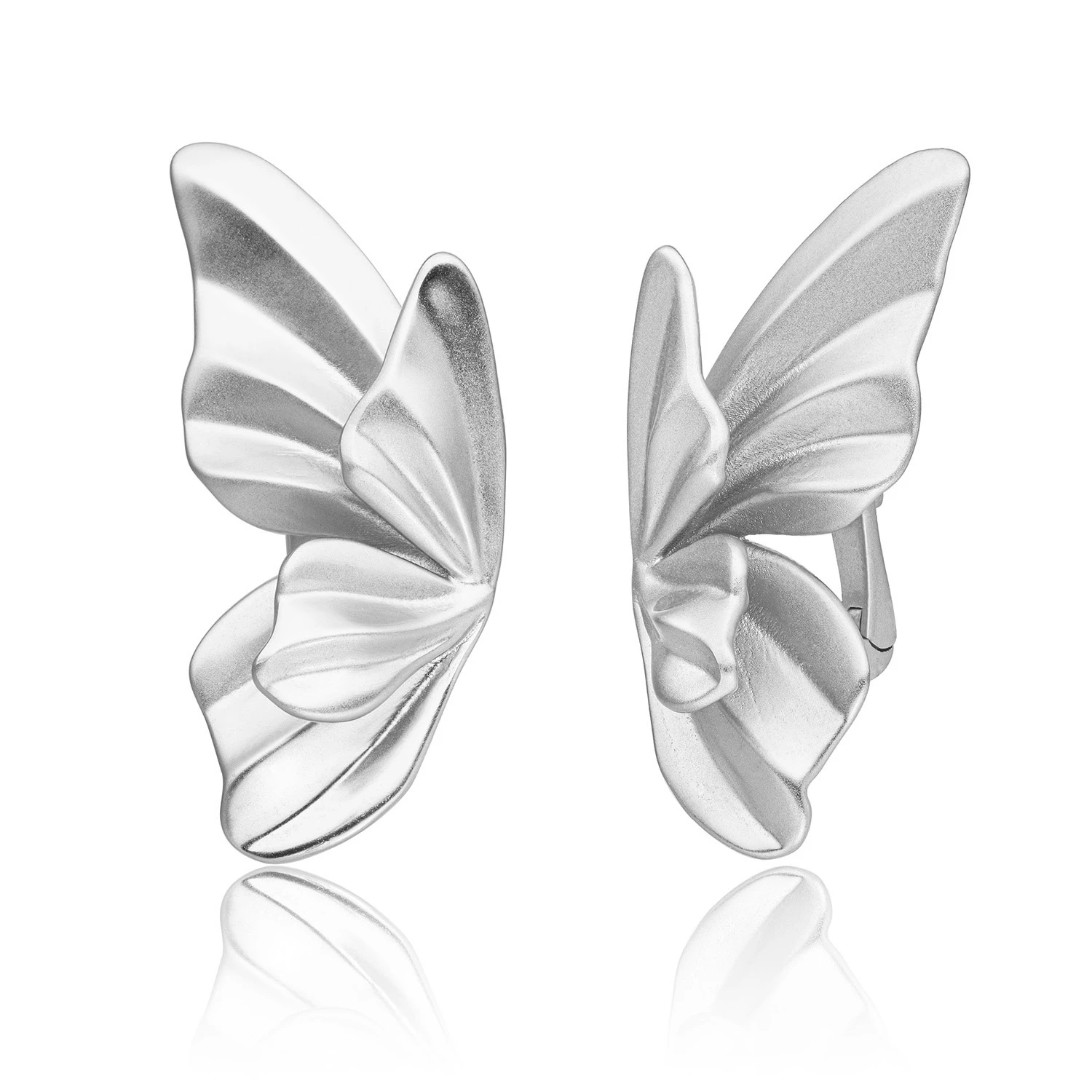Earrings | Butterfly Push Back Earrings Silver