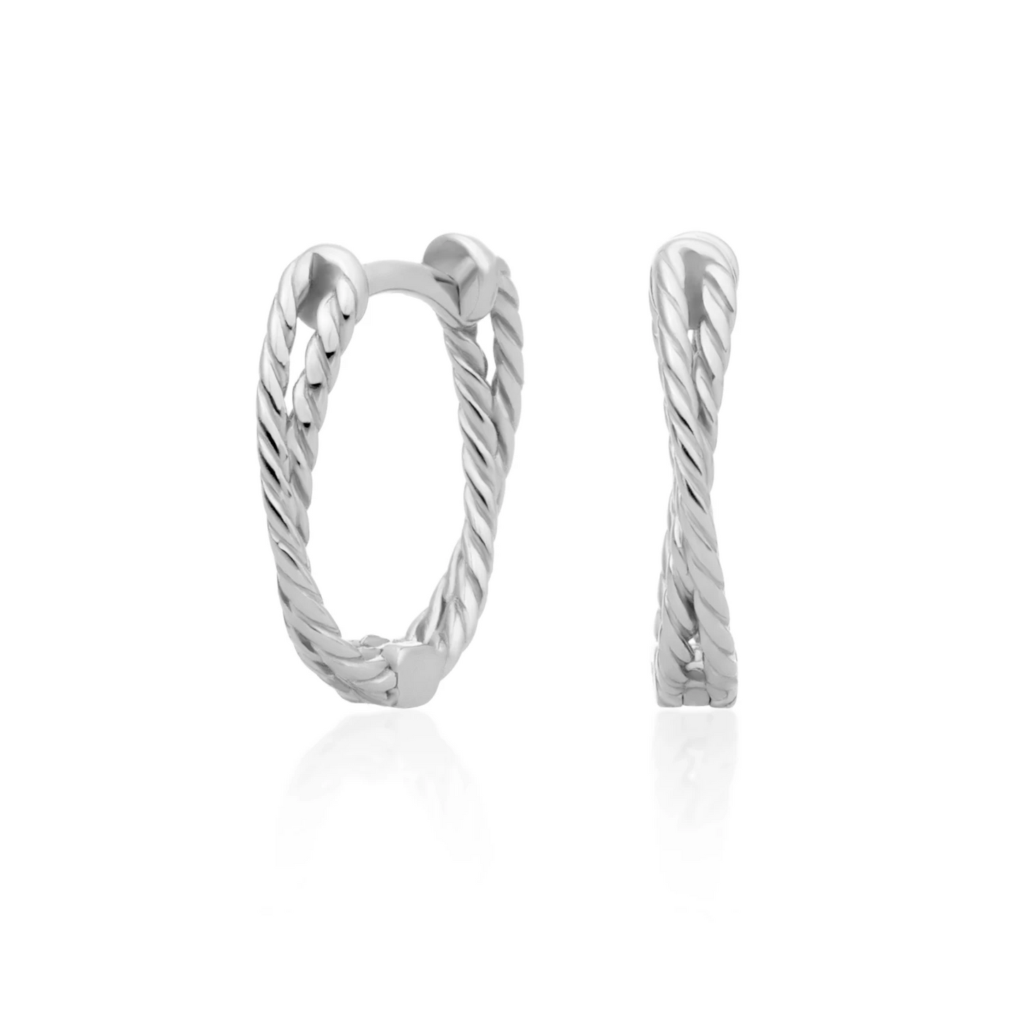 Earrings | Double Twist Silver - Polished