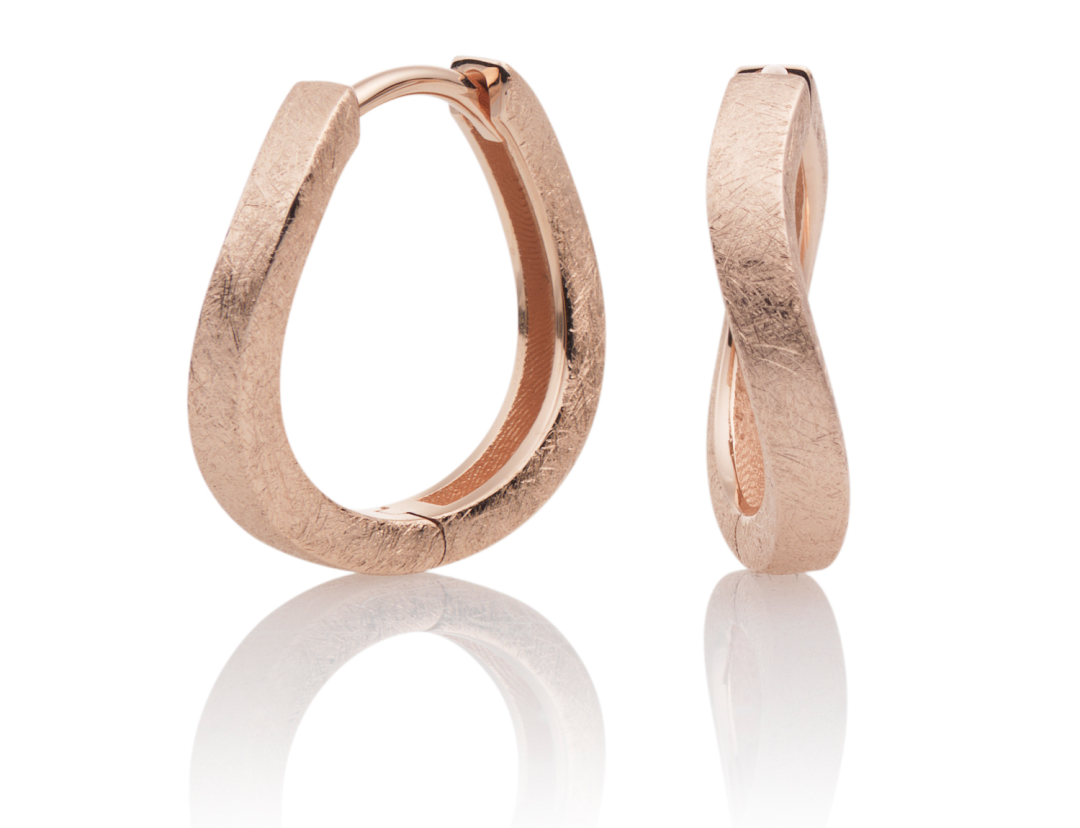 Earrings | Flare Mat Rose Gold - Ice Mat