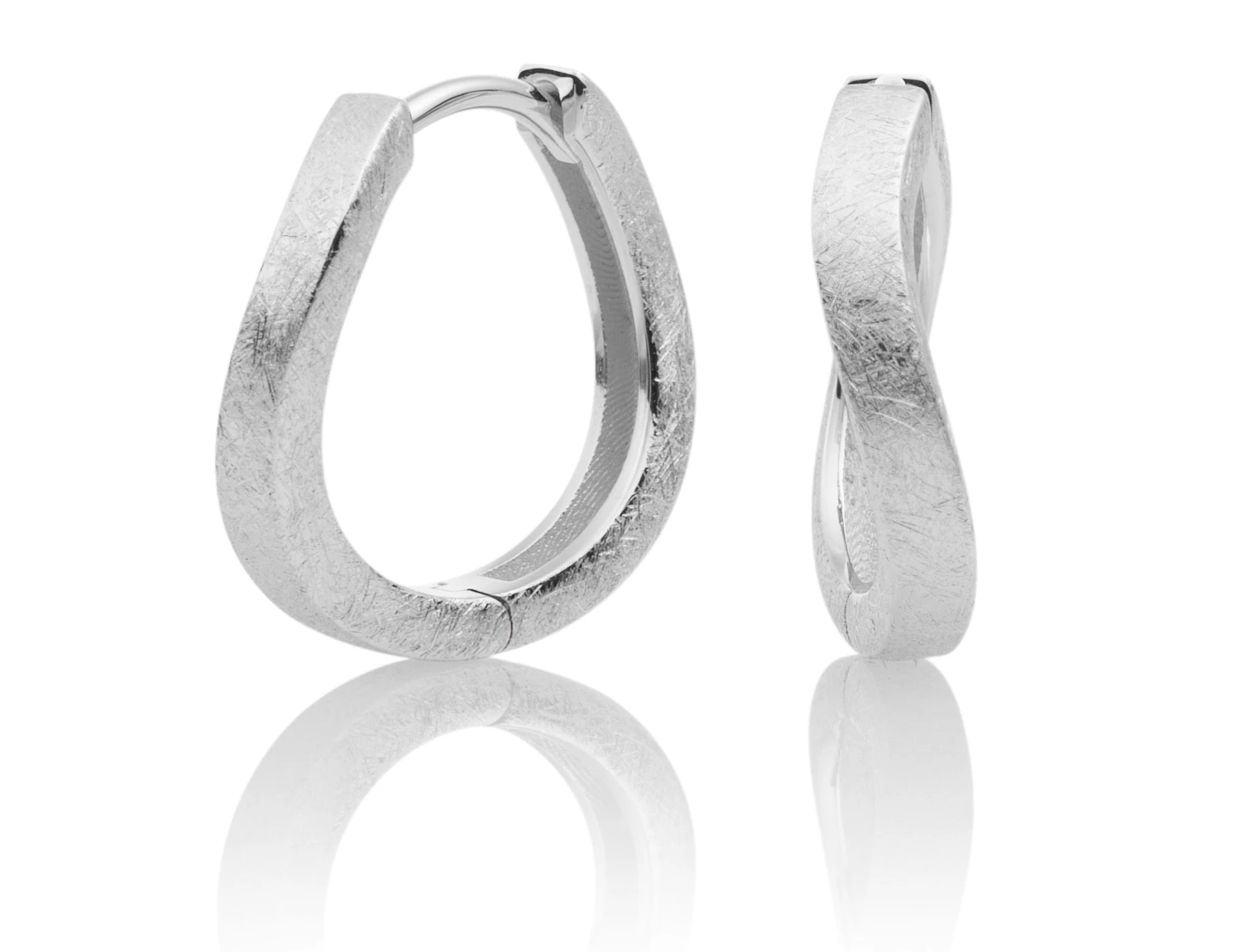 Earrings | Flare Mat Silver - Ice Mat