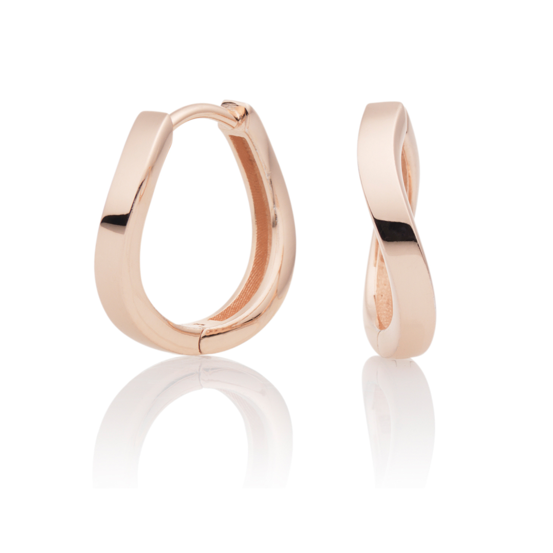 Earrings | Flare Rose Gold - Polished