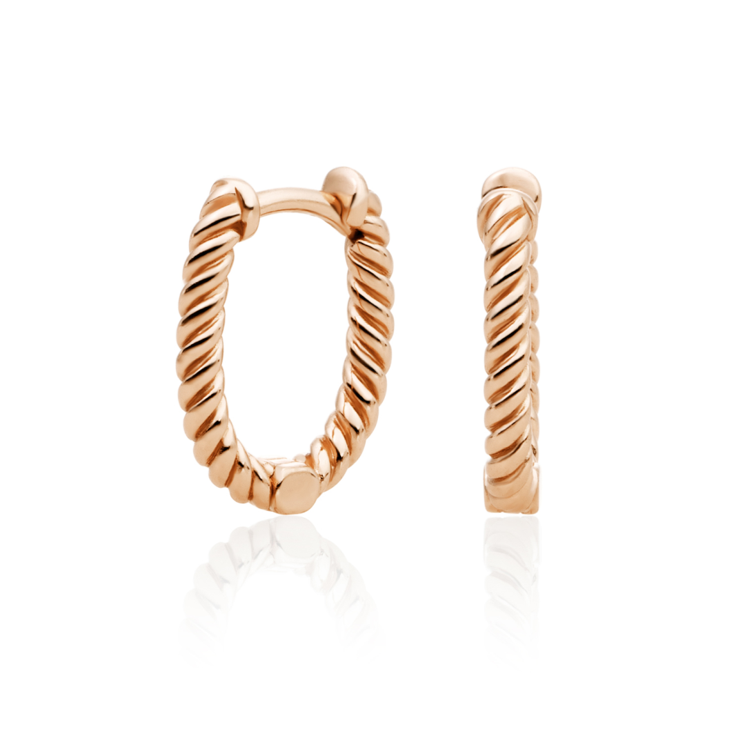 Earrings | Twist Rose Gold - Polished