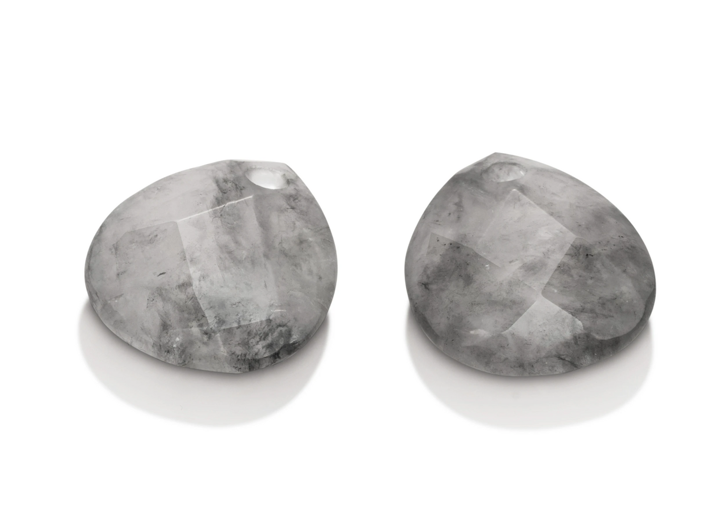 Earstones - Afterglow - Black Rutilated Quartz