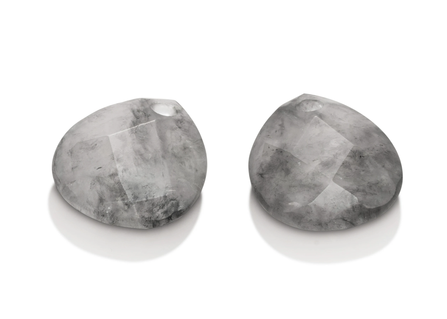 Earstones - Afterglow - Black Rutilated Quartz