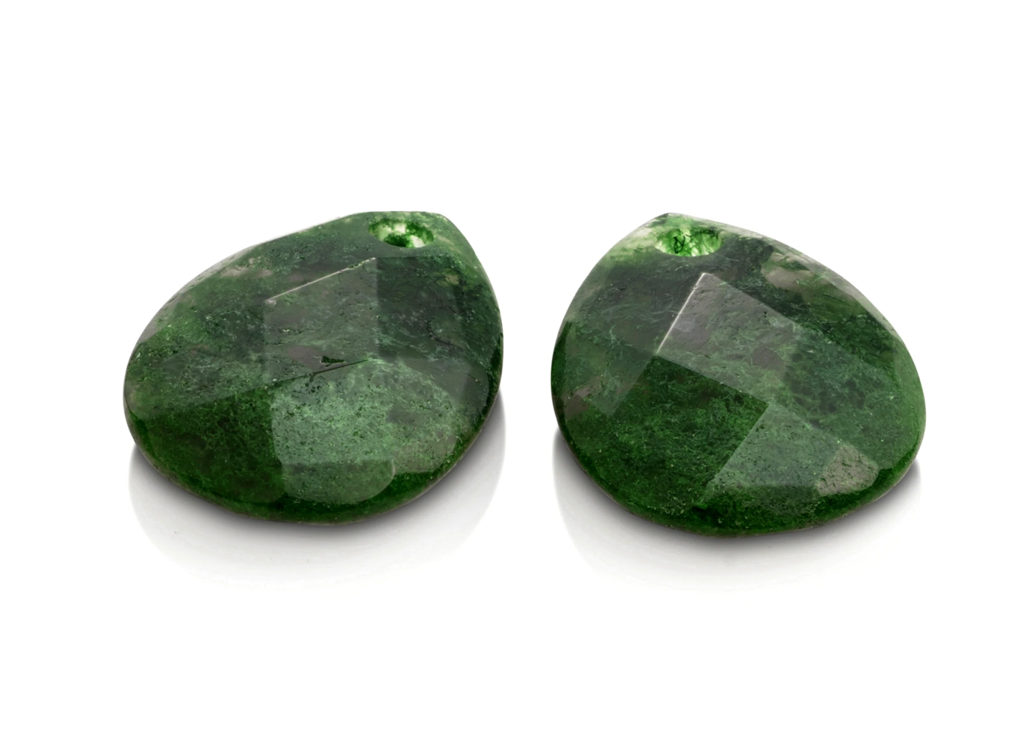 Earstones | Afterglow - Moss Agate