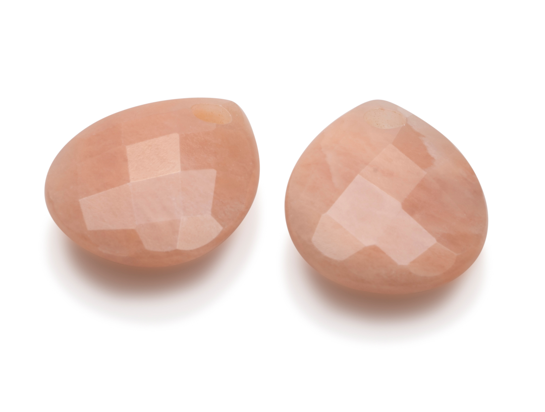 Earstones - Afterglow - Peach Rhodonite
