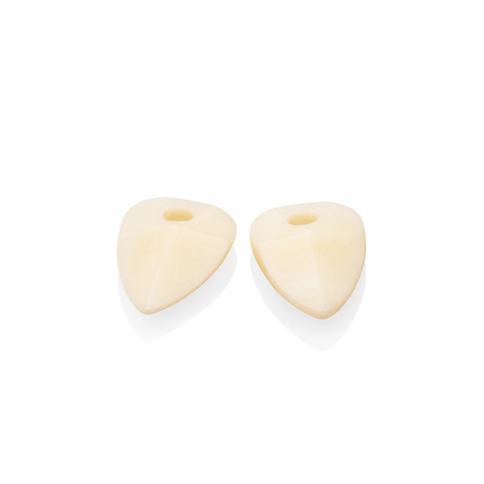 Earstones | Beige Agate Edge Minimals