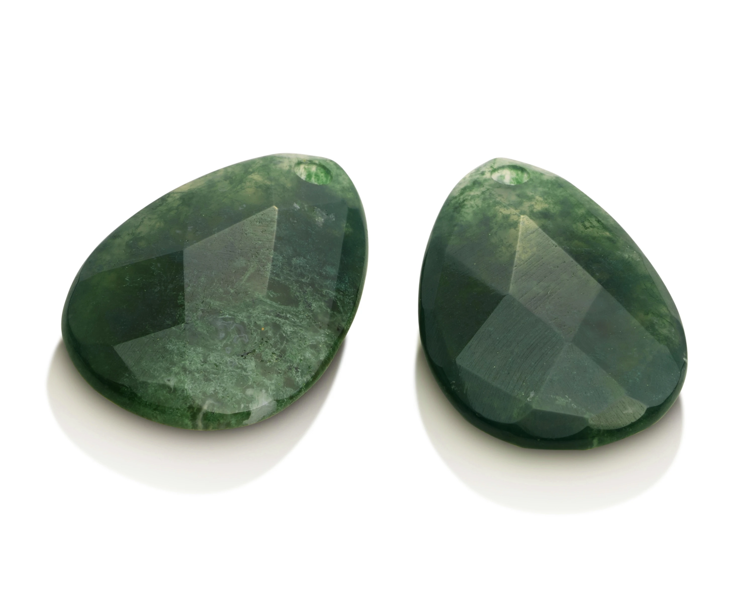 Earstones - Big Bang - Moss Agate