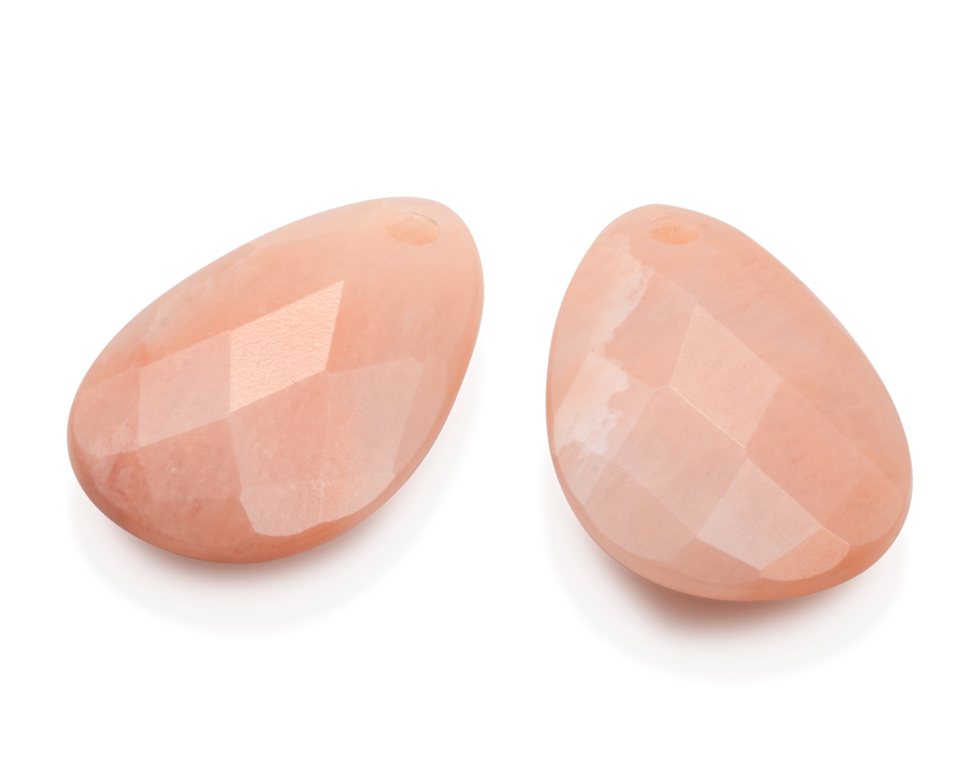 Earstones - Big Bang - Peach Rhodonite