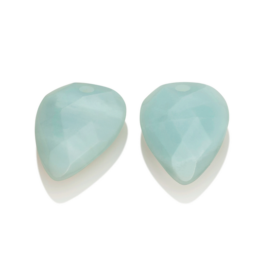 Earstones | Blossom - Facet Amazonite