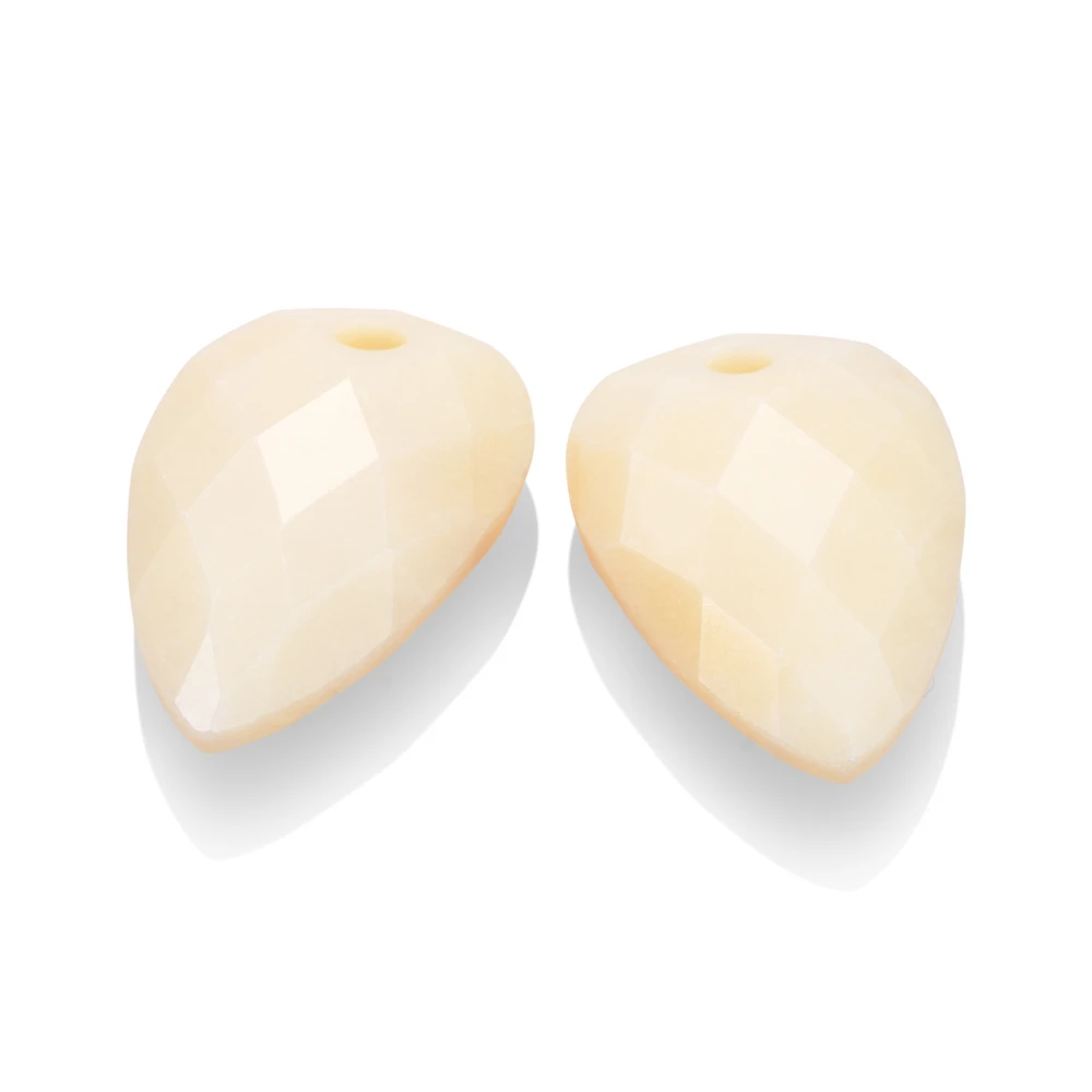 Earstones | Blossom - Facet Beige Agate