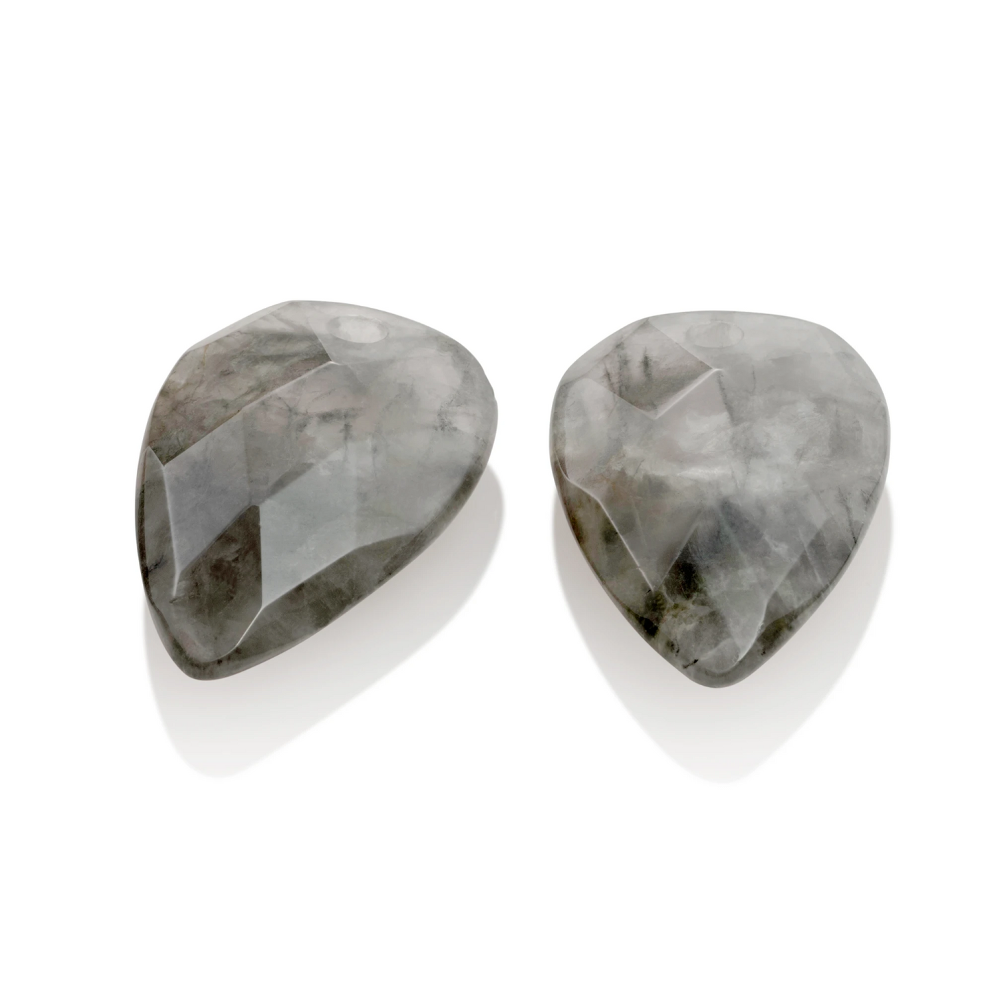Earstones | Blossom - Facet Black Rutilated Quartz