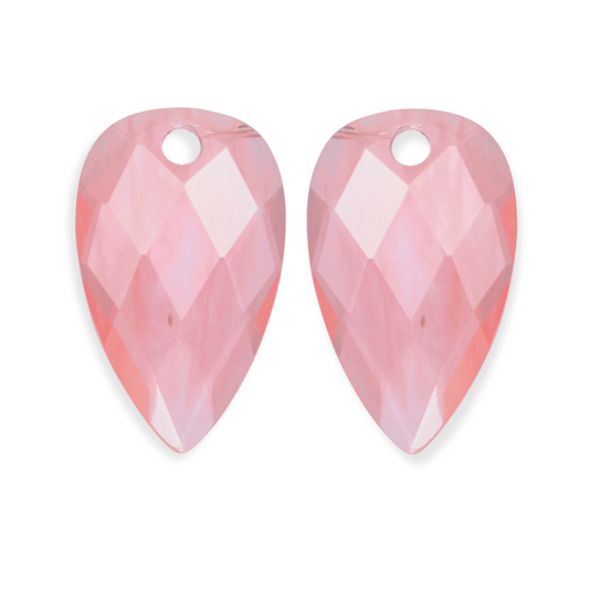 Earstones | Blossom - Facet Cherry Quartz