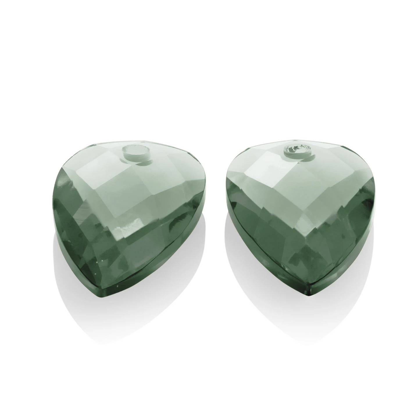 Earstones | Blossom - Facet Green Amethyst