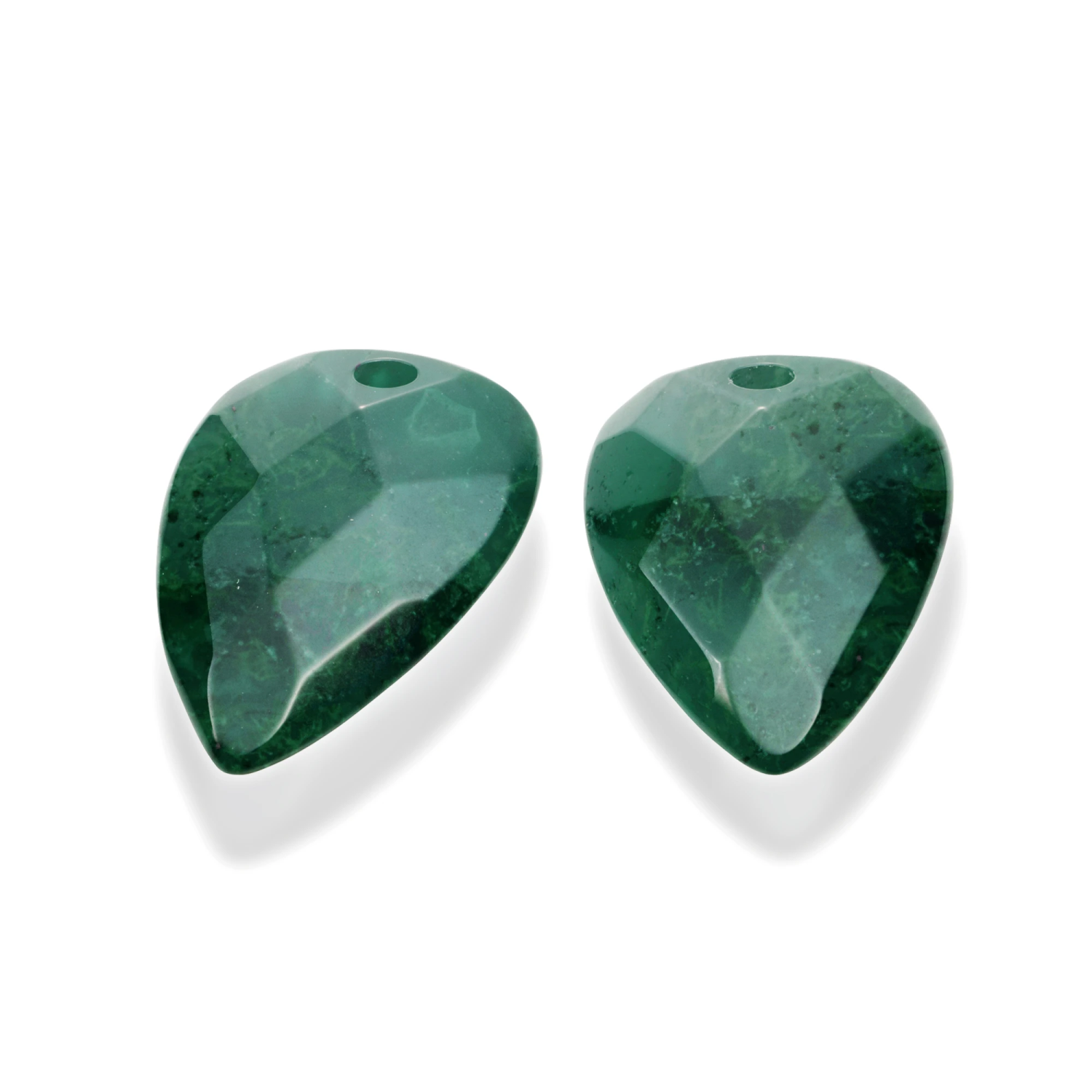 Earstones | Blossom - Facet Moss Agate