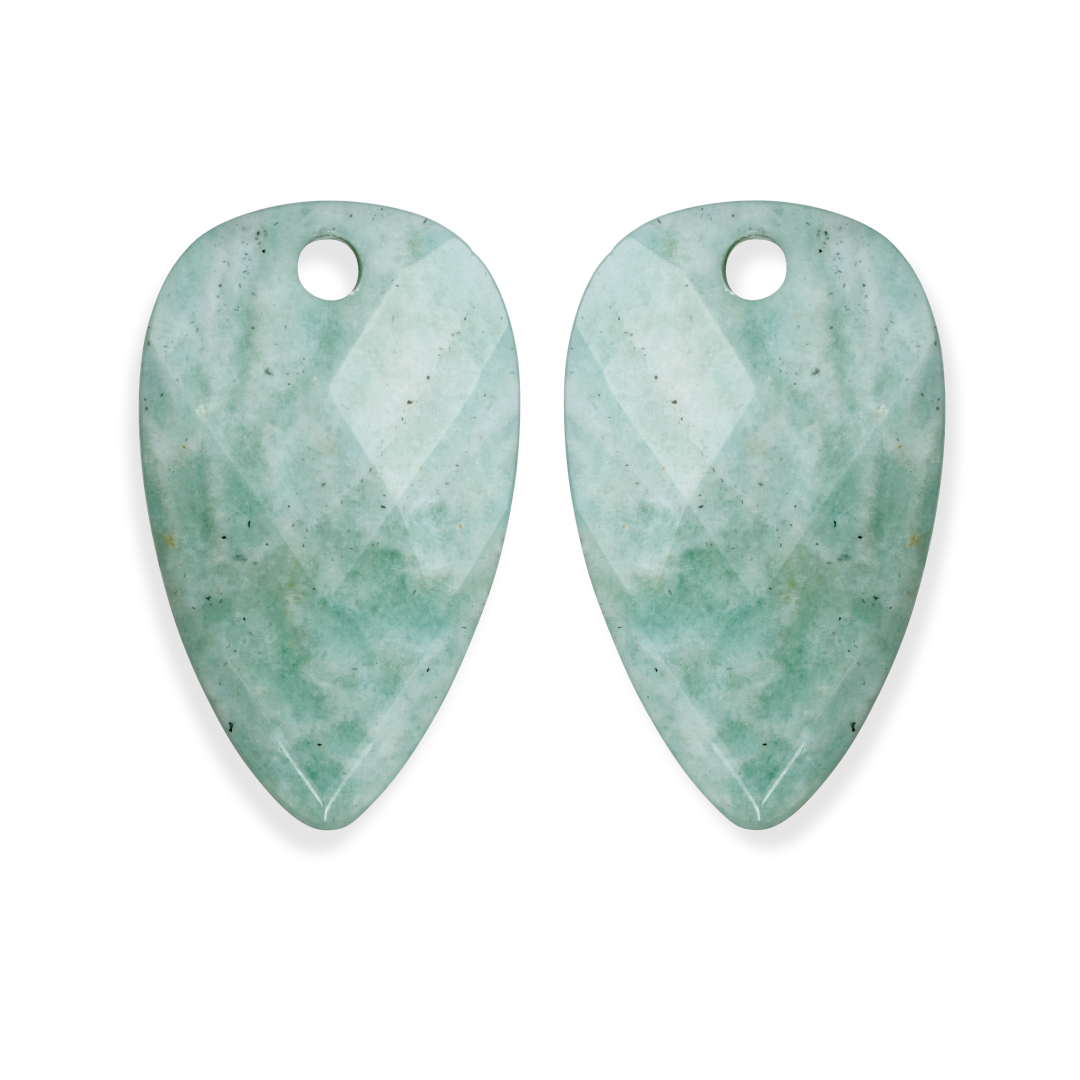 Earstones | Blossom - Rich Green Amazonite