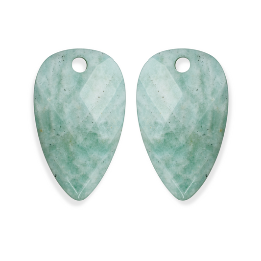 Earstones | Blossom - Rich Green Amazonite