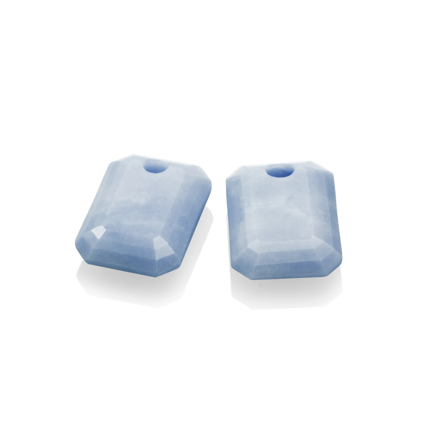 Earstones | Blue Aventurine Emerald Cut