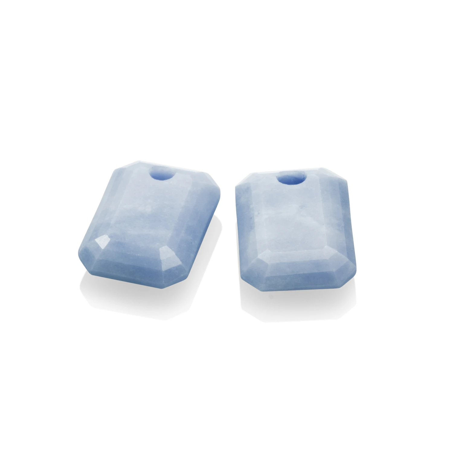 Earstones | Blue Aventurine Emerald Cut