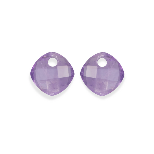 Earstones | Cushion Cut - Amethyst