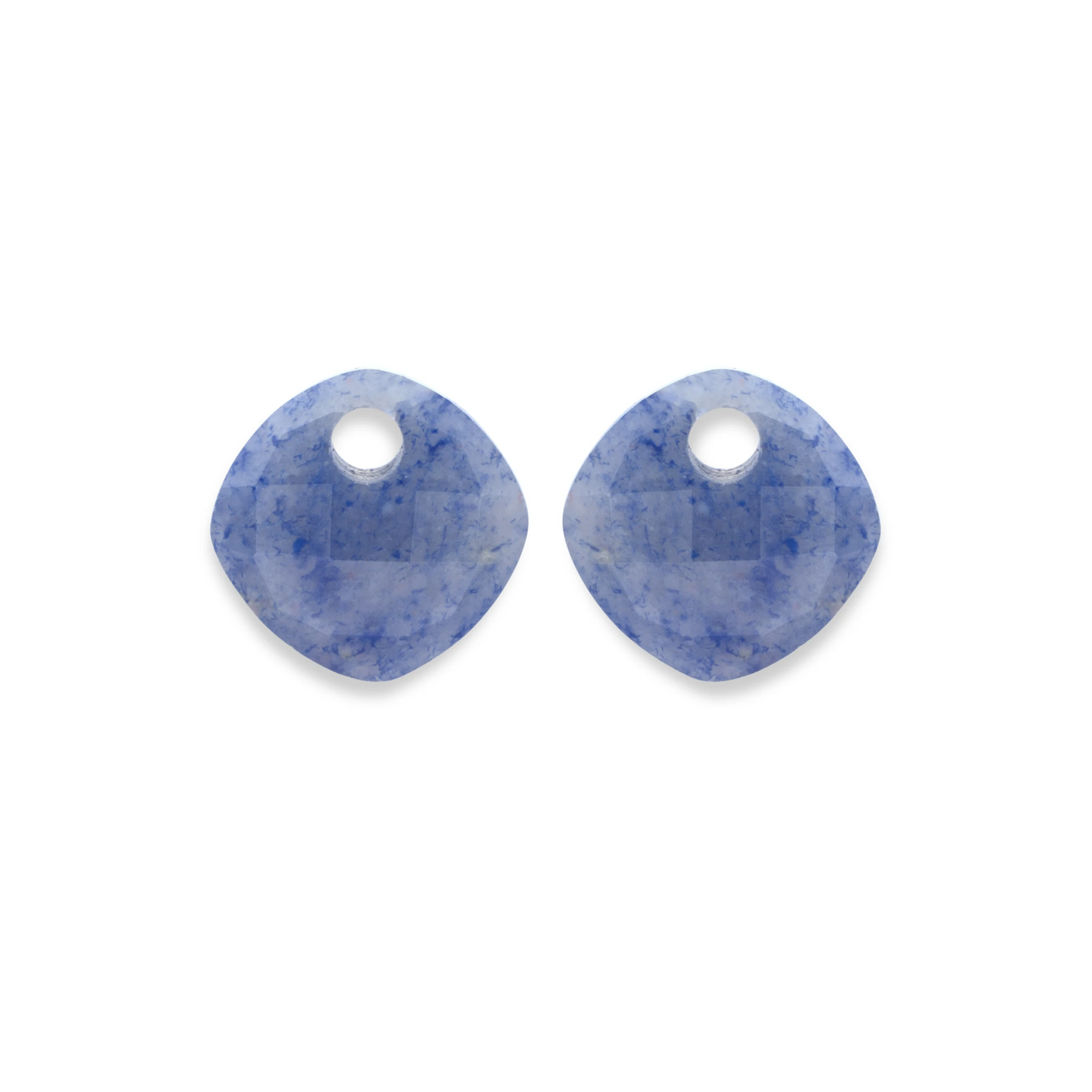 Earstones | Cushion Cut Blue Aventurine