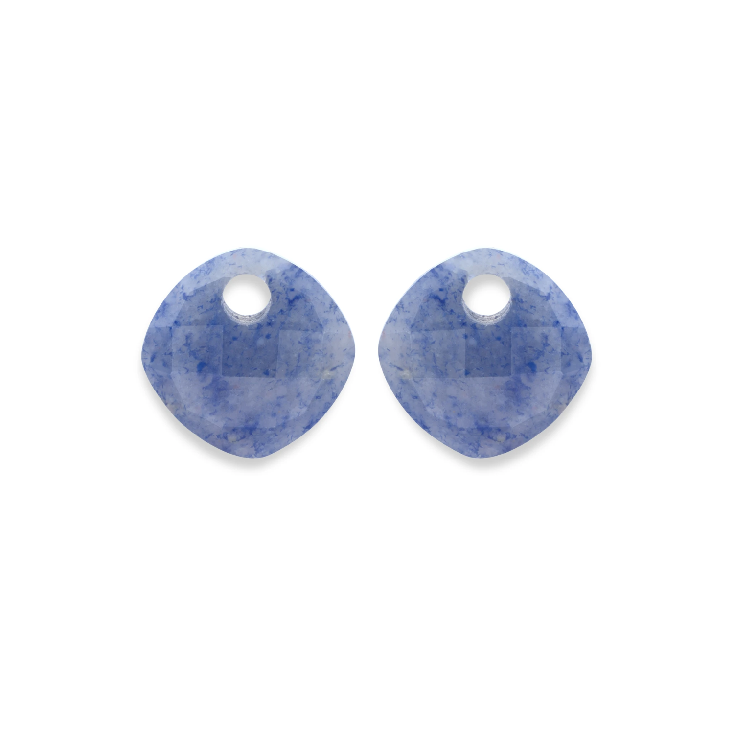 Earstones | Cushion Cut Blue Aventurine