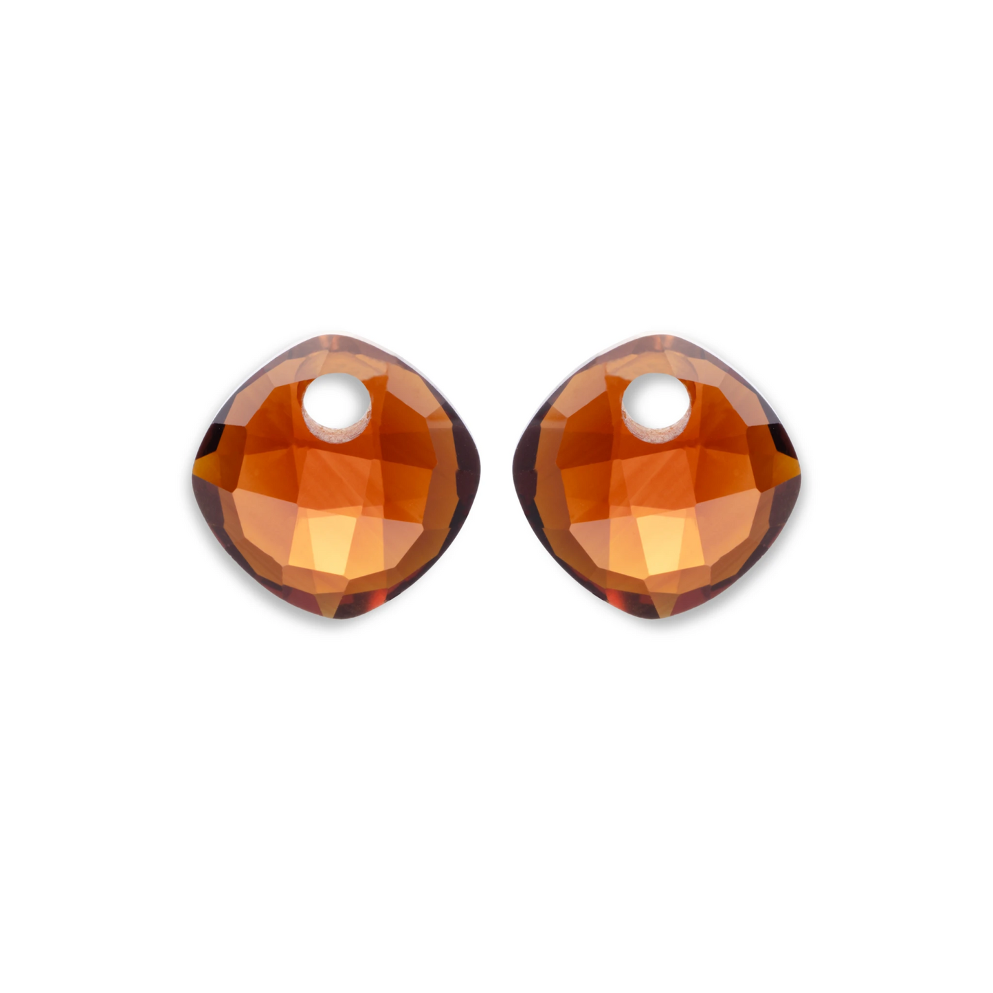 Earstones | Cushion Cut Citrine Quartz - EAGEM38-CC