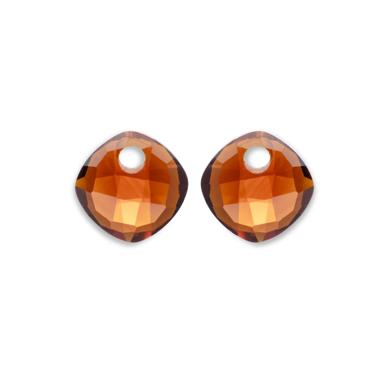 Earstones | Cushion Cut Citrine Quartz - EAGEM38-CC