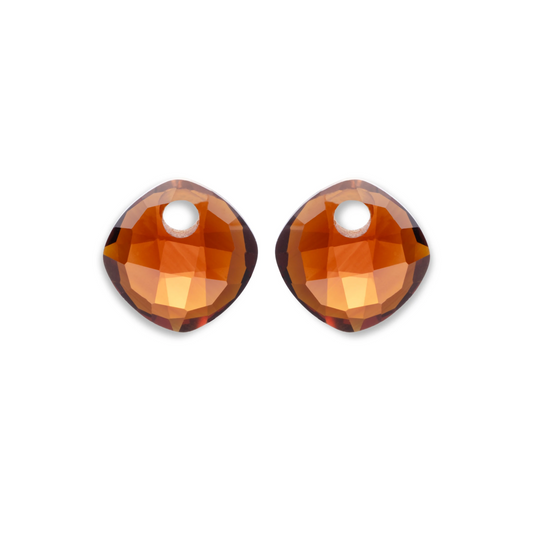 Earstones | Cushion Cut Citrine Quartz