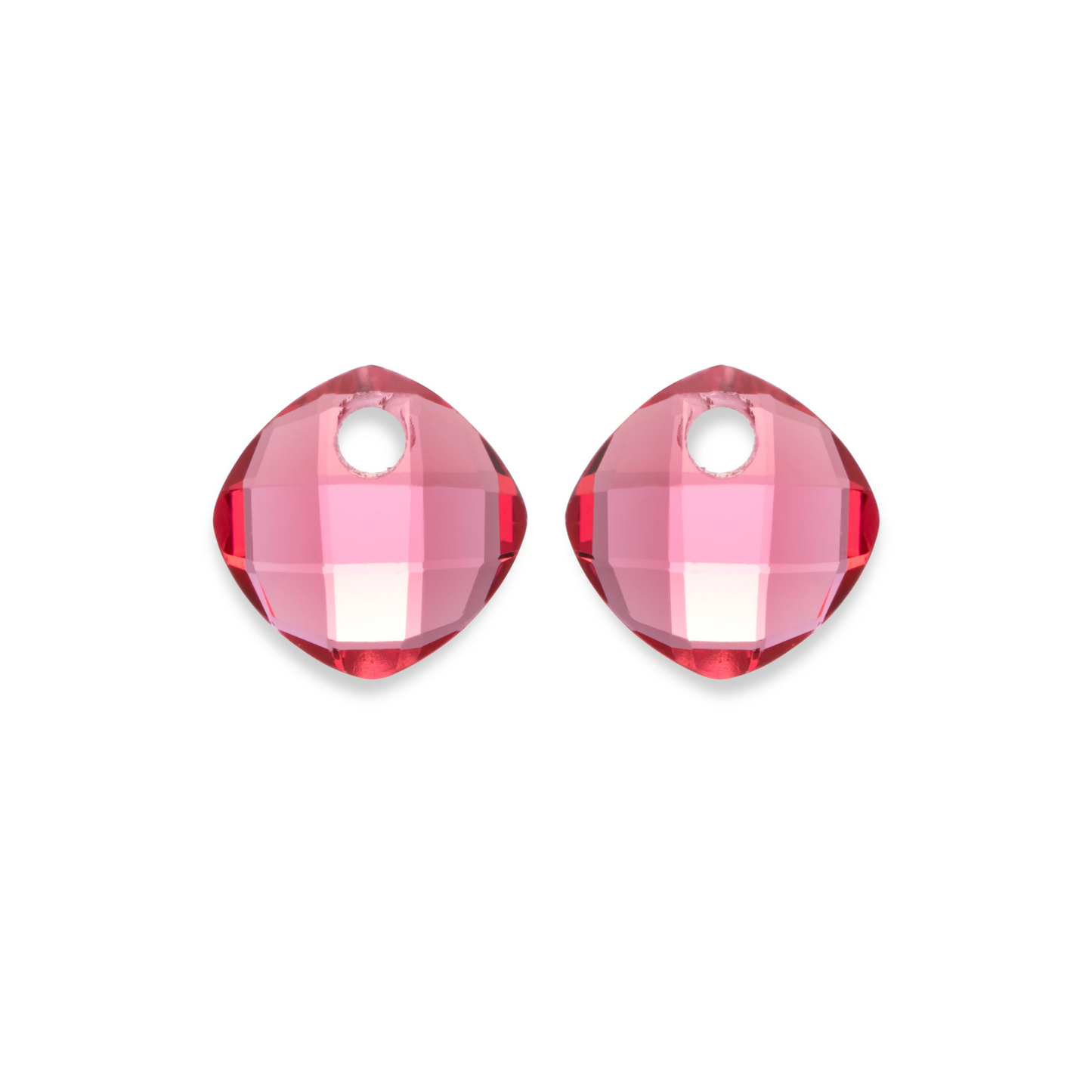 Earstones | Cushion Cut - Fuchsia Quartz