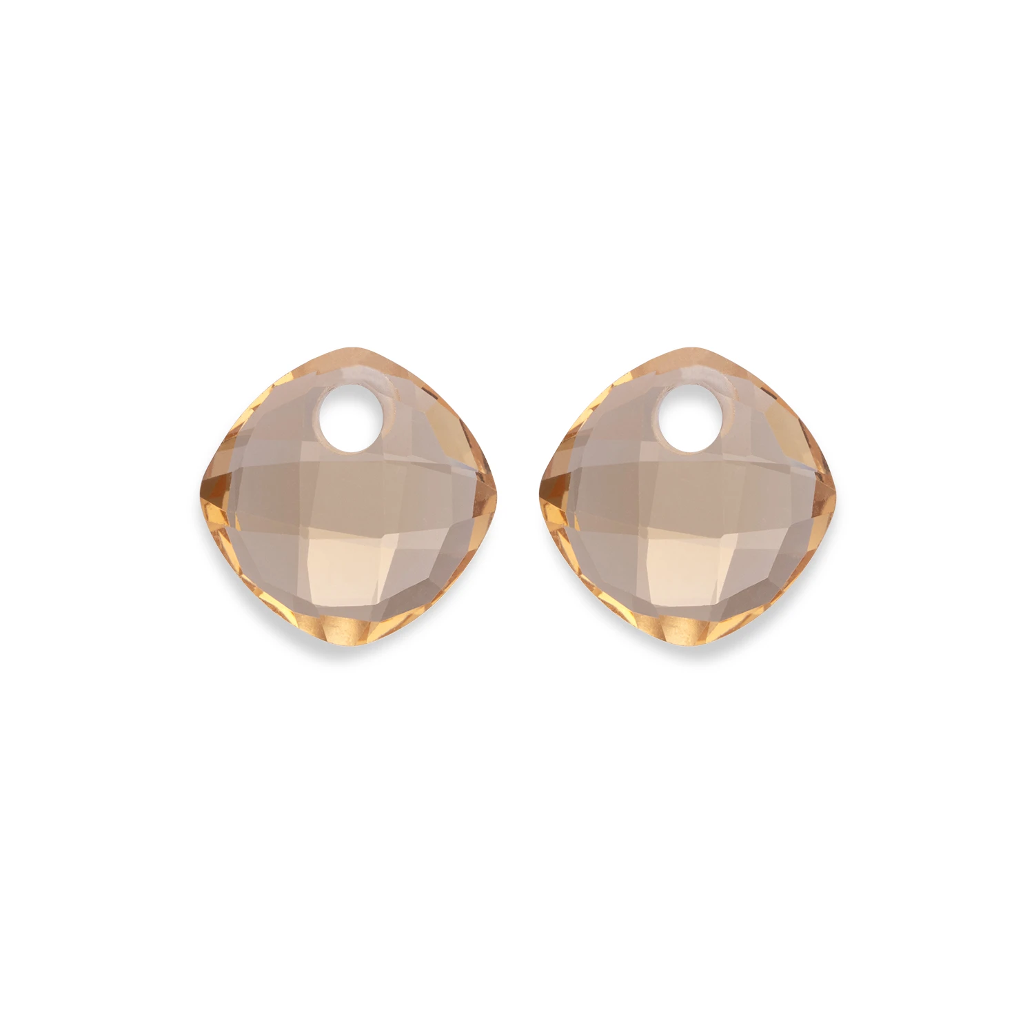 Earstones | Cushion Cut - Light Gold Citrine Quartz