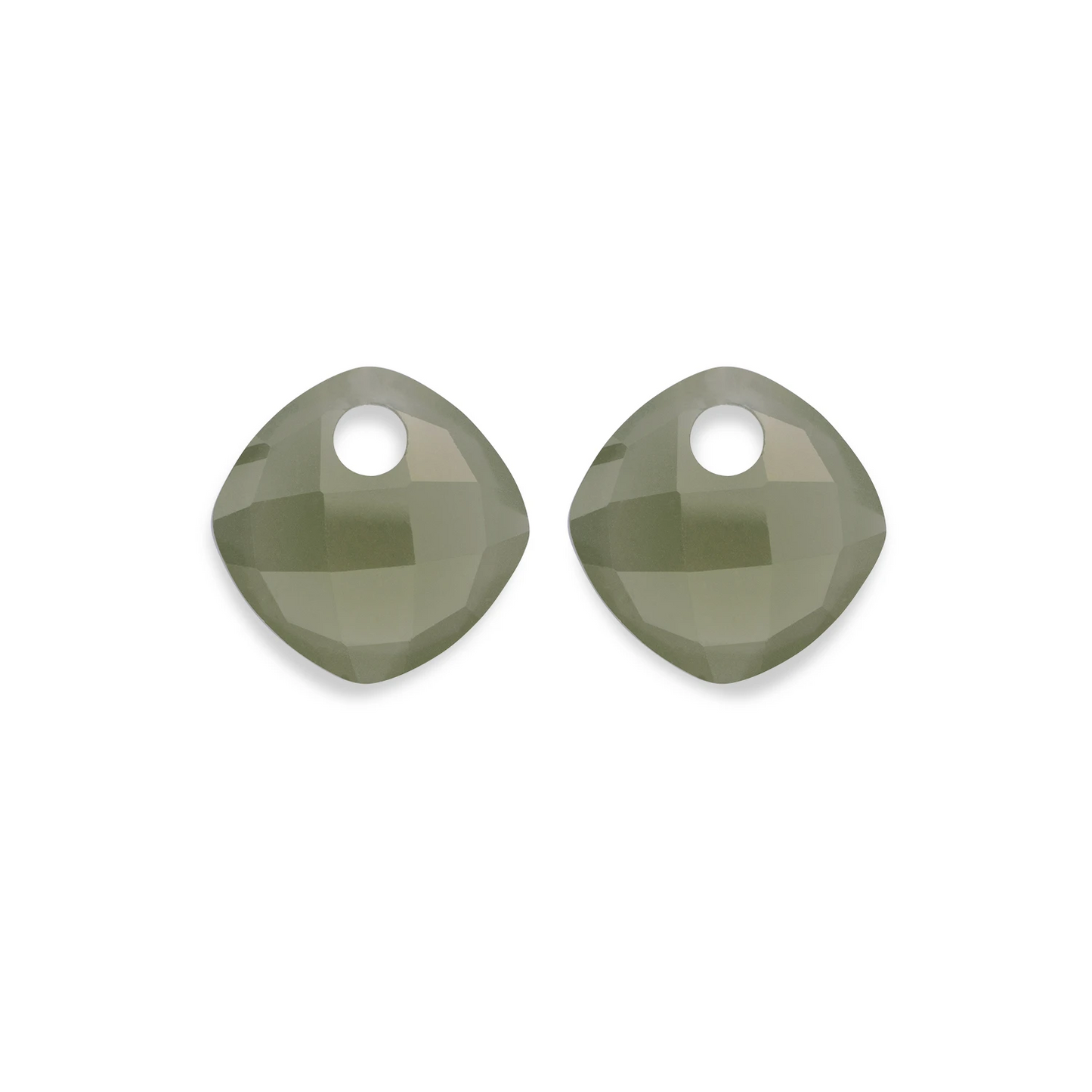 Earstones | Cushion Cut - Lime Jade