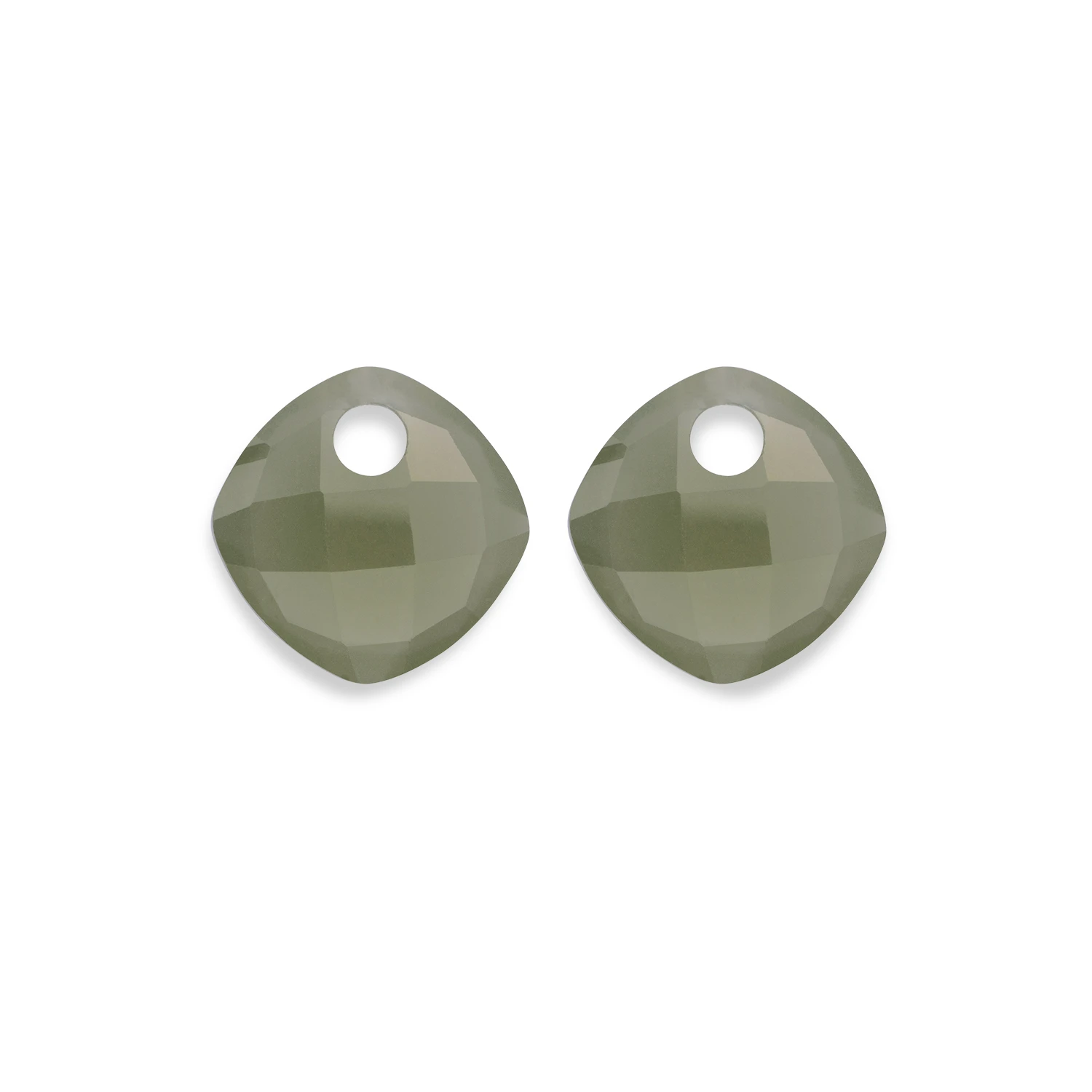 Earstones | Cushion Cut - Lime Jade