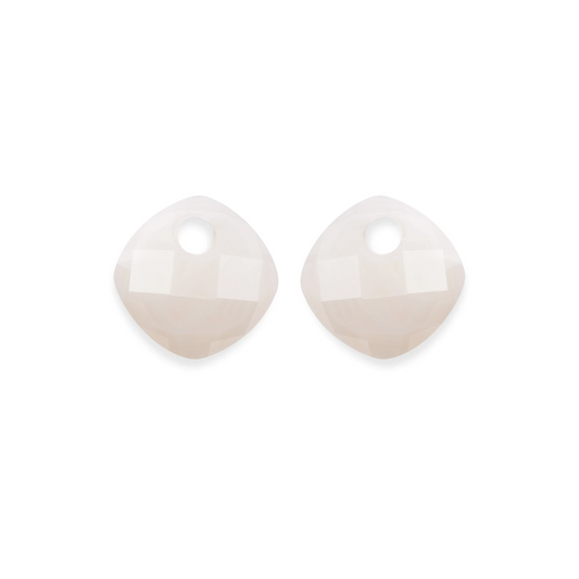 Earstones | Cushion Cut - Mother of Pearl