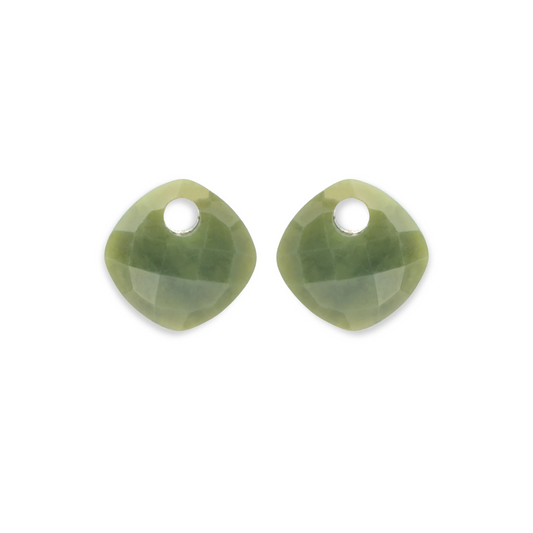 Earstones | Cushion Cut Southern Jade