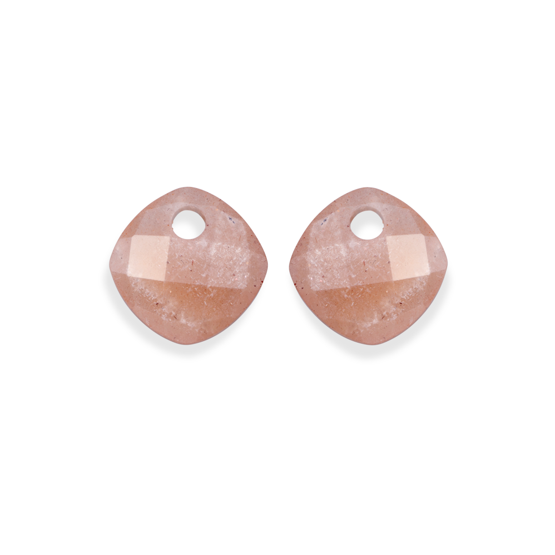 Earstones | Cushion Cut - Sunstone