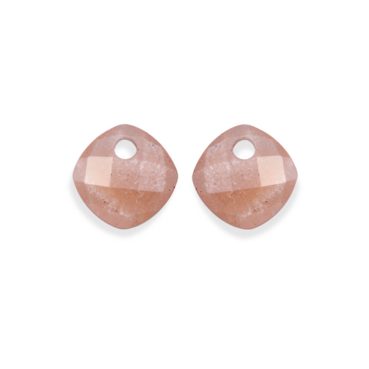 Earstones | Cushion Cut - Sunstone