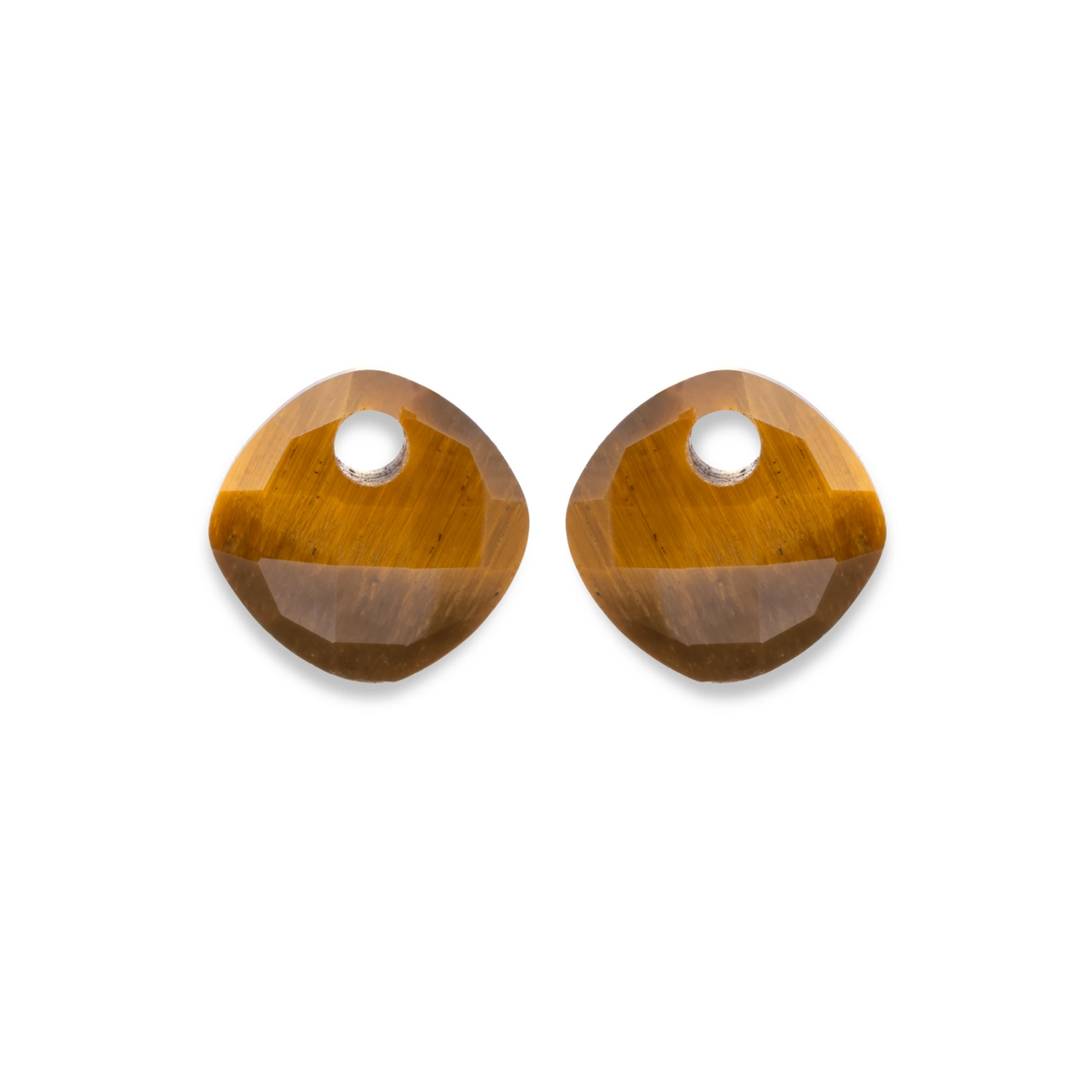 Earstones | Cushion Cut Tiger Eye