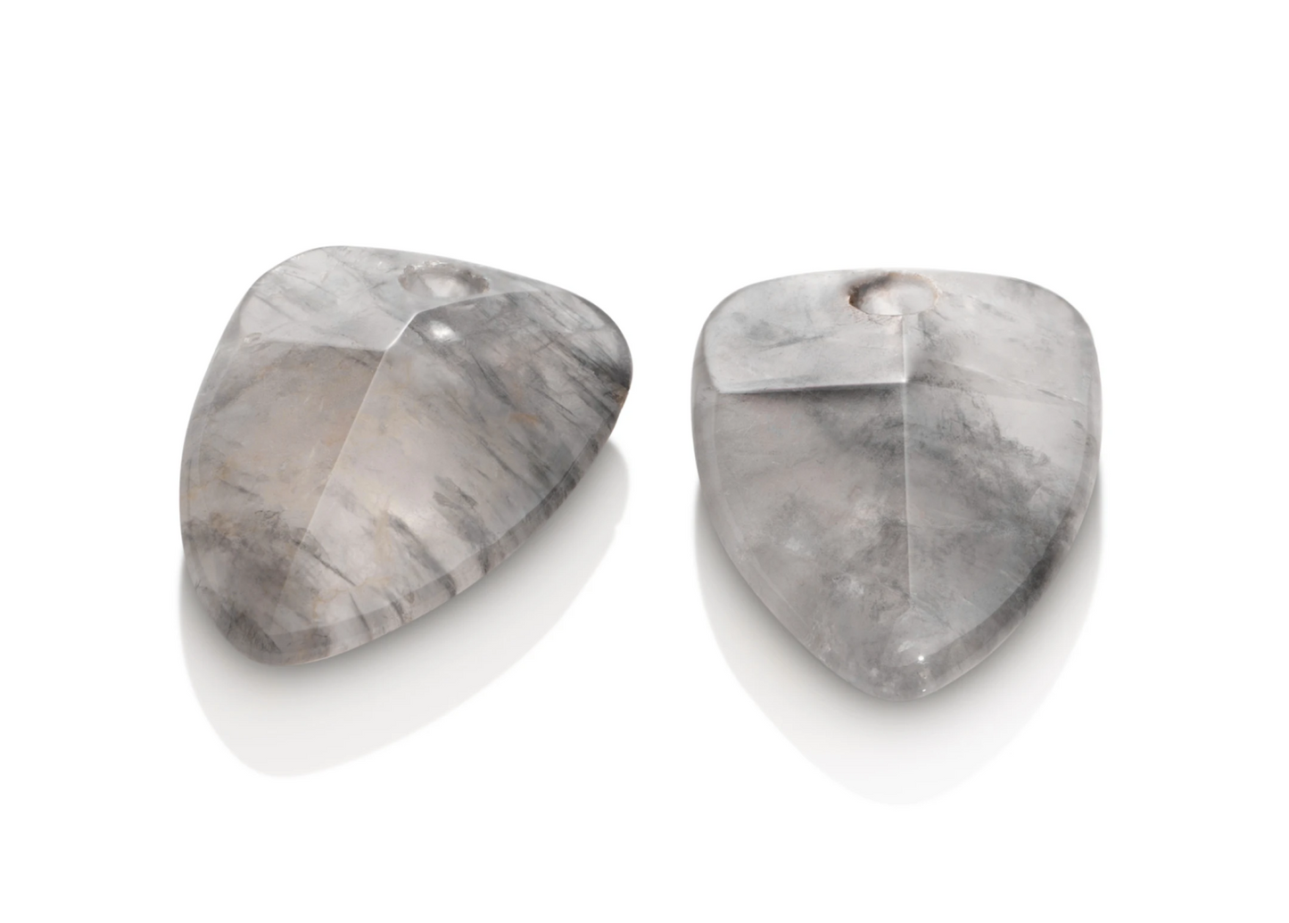 Earstones - Edge - Black Rutilated Quartz
