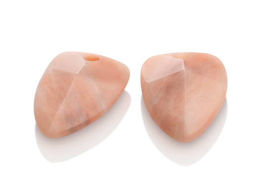 Earstones - Edge - Peach Rhodonite