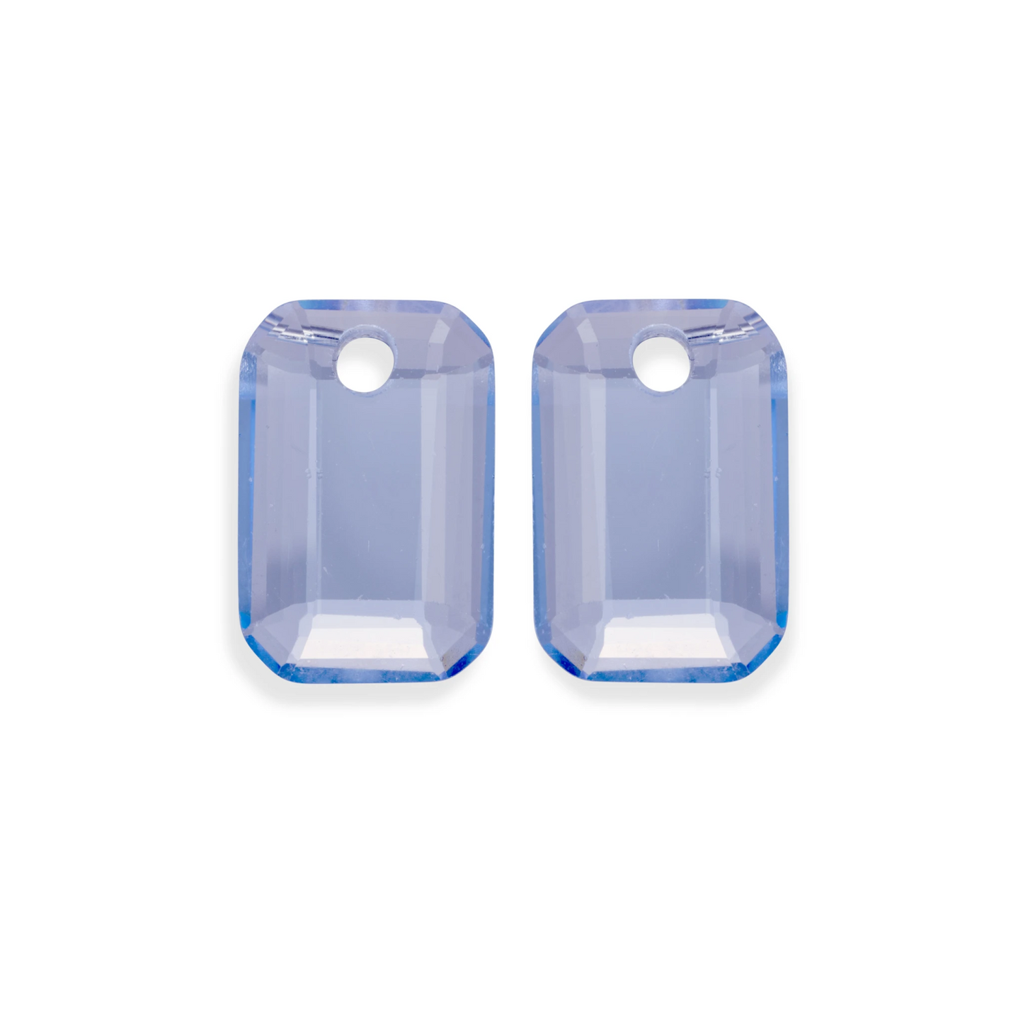 Earstones | Emerald Cut - Aquamarine