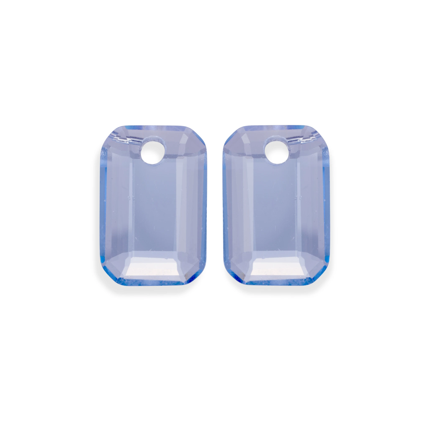 Earstones | Emerald Cut - Aquamarine