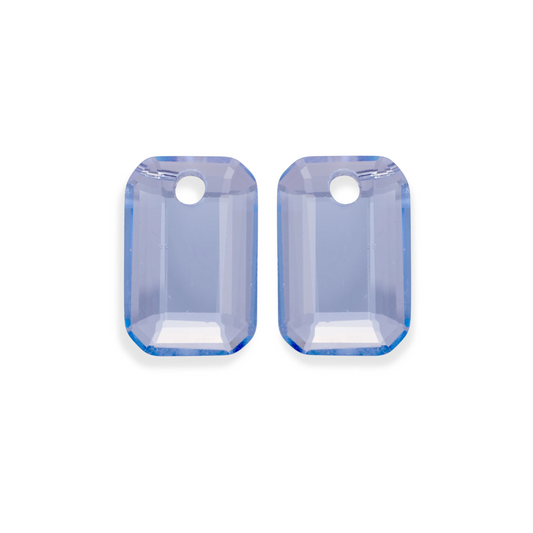 Earstones | Emerald Cut - Aquamarine