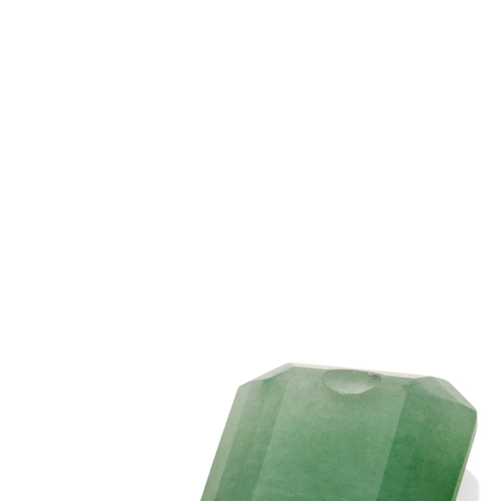 Earstones | Emerald Cut - Green Aventurine